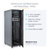 StarTech.com 4-Post 42U Server Rack Cabinet, 19" Data Rack Cabinet for Computer / AV / IT Equipment mount, Rack Server Enclosure with Casters, Full Size Industrial Network Storage