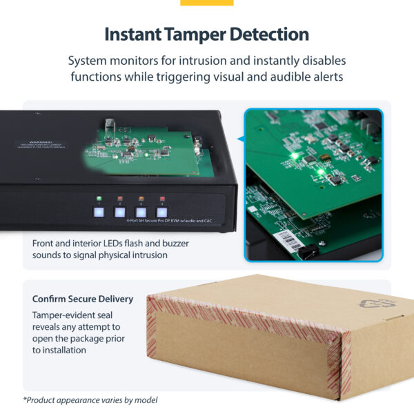 StarTech.com Secure 2-Port Dual-Monitor KVM Switch, DisplayPort, 4K 30Hz, NIAP 4.0 Desktop KVM, Metal Housing, CAC Port, Made in the USA