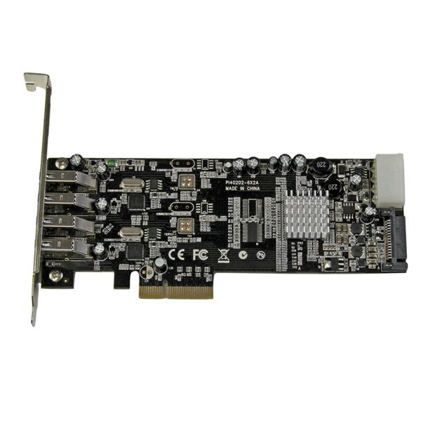 21037306-startech-startech.com-pexusb3s42v-412-2.jpg StarTech.com 4 Port PCI Express (PCIe) SuperSpeed USB 3.0 Card Adapter w/ 2 Dedicated 5Gbps Channels - UASP - SATA / LP4 Power