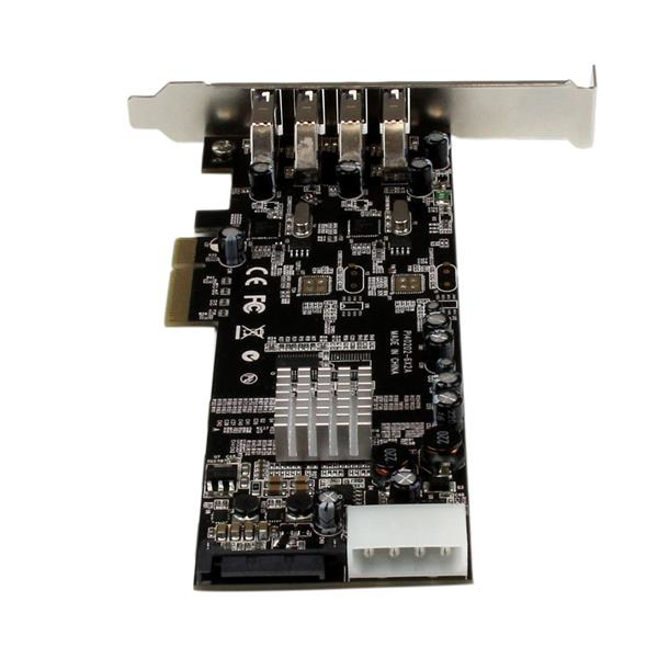 21037306-startech-startech.com-pexusb3s42v-412-4.jpg StarTech.com 4 Port PCI Express (PCIe) SuperSpeed USB 3.0 Card Adapter w/ 2 Dedicated 5Gbps Channels - UASP - SATA / LP4 Power