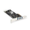 21037307_7691530817.jpg StarTech.com 4 Port USB 3.0 PCIe Card w/ 4 Dedicated 5Gbps Channels (USB 3.1 Gen 1) - UASP - SATA / LP4 Power - PCI Express Adapter Card
