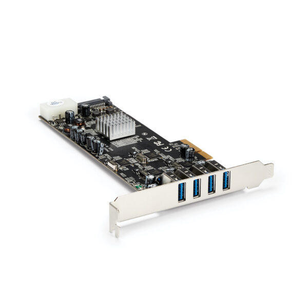 21037307_7691530817.jpg StarTech.com 4 Port USB 3.0 PCIe Card w/ 4 Dedicated 5Gbps Channels (USB 3.1 Gen 1) - UASP - SATA / LP4 Power - PCI Express Adapter Card