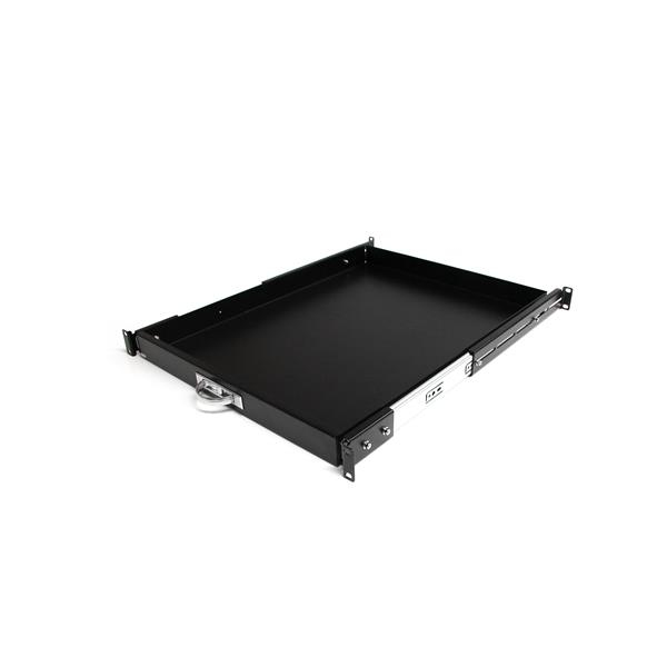2255945-startech-startech.com-slideshelfd-535-2.jpg StarTech.com 1U Sliding Server Rack Mount Keyboard Shelf Tray, 55lbs (25Kg), 22in (55cm) Deep Steel Pull Out Drawer for 19" AV, Network Equipment Rack