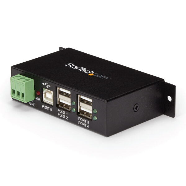 2330243_4721347512.jpg StarTech.com 4-Port USB 2.0 Hub - Metal Industrial USB-A Hub - Din Rail, Wall or Desk Mountable USB Data Hub - TAA Compliant USB Expander Hub