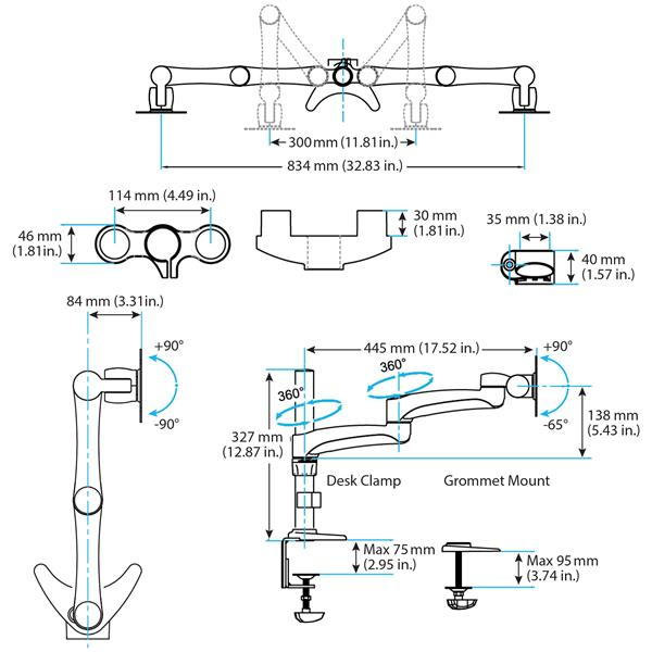 24242206_6908037582.jpg StarTech.com Desk-Mount Dual Monitor Arm - Articulating