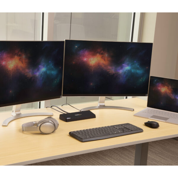 StarTech.com USB 3.0 Docking Station Dual Monitor with HDMI & 4K DisplayPort - USB 3.0 to 4x USB-A, Ethernet, HDMI and DP - USB Type A Universal Laptop Docking Station for Mac & Windows