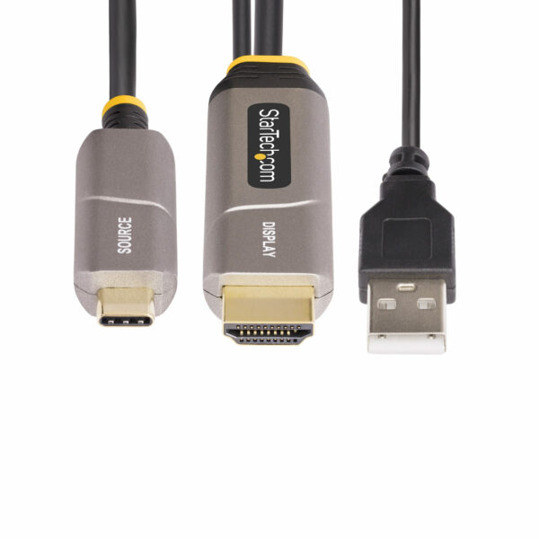 24c9472f616efd90f89ed642c55aa175941b02e0.jpg StarTech.com 50ft (15.2m) USB-C to HDMI 2.0 Active Optical Cable (AOC), 4K 60Hz, CL3 Rated, Unidirectional USB Type-C to HDMI Adapter Cable