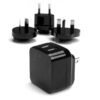 25435573-1490.jpg StarTech.com Dual-port USB wall charger - international travel - 17W/3.4A - black