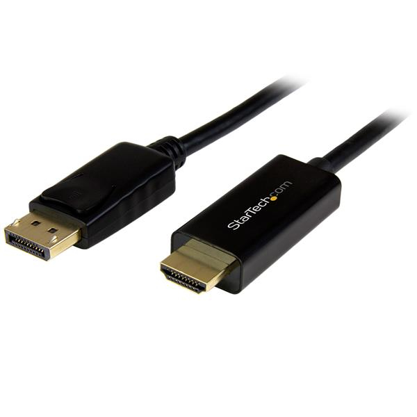 26961021-4533.jpg StarTech.com 3ft (1m) DisplayPort to HDMI Cable - 4K 30Hz - DisplayPort to HDMI Adapter Cable - DP 1.2 to HDMI Monitor Cable Converter - Latching DP Connector - Passive DP to HDMI Cord