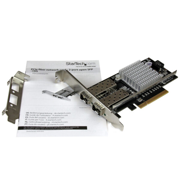 29368186_3869740745.jpg StarTech.com 2-Port 10G Fiber Network Card with Open SFP+ - PCIe, Intel Chip