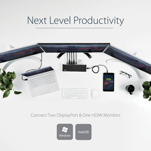 29393209_2131326501.jpg StarTech.com Triple-Monitor USB 3.0 Docking Station - 1x HDMI - 2x DisplayPort