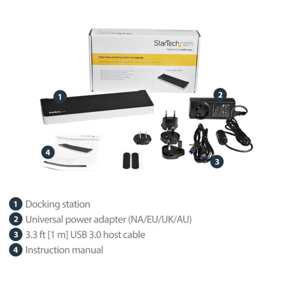 29393209_9380017408.jpg StarTech.com Triple-Monitor USB 3.0 Docking Station - 1x HDMI - 2x DisplayPort