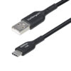 2bb4363daf60e462fe4577c40580fdf3082dd722.jpg StarTech.com 1ft (30cm) USB-A to USB-C Charging Cable, Charge & Sync, 3A, USB 2.0, TPE Jacket - Black USB Charging Cord