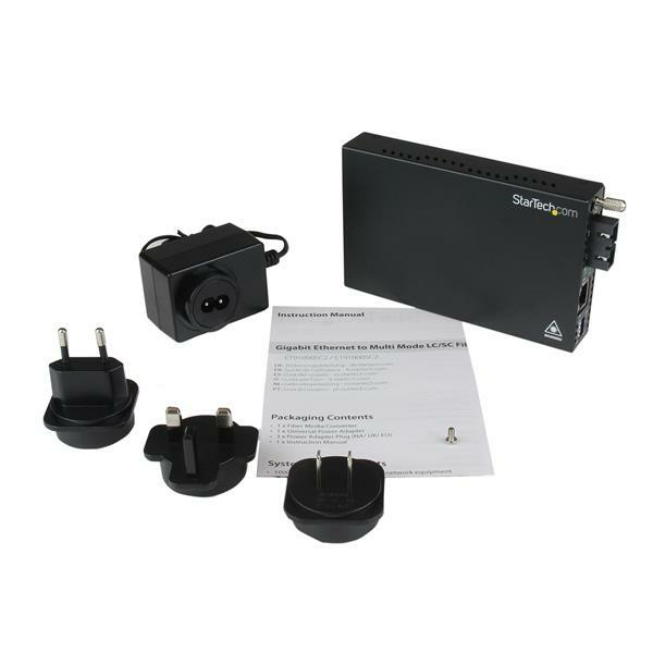 2fd70ff9c1609c2f6f2a899c65eeb6d4.jpg StarTech.com Gigabit Ethernet Multi Mode Fiber Media Converter SC 550m - 1000 Mbps