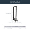 30348499_1449970137.jpg StarTech.com 2-Post 42U Mobile Open Frame Server Rack, Two Post 19in Network Rack with Wheels, Rolling Open Rack for AV/Data/Media/IT Equipment, Computer Rack for Home/Office Spaces - Casters Included
