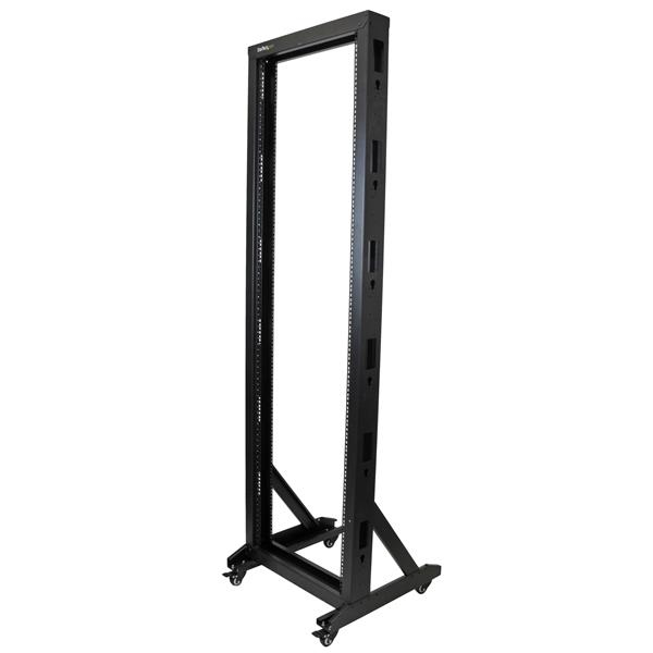 30348499_8783.jpg StarTech.com 2-Post 42U Mobile Open Frame Server Rack, Two Post 19in Network Rack with Wheels, Rolling Open Rack for AV/Data/Media/IT Equipment, Computer Rack for Home/Office Spaces - Casters Included