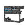 StarTech.com 8U 19" Wall Mount Network Rack - 12" Deep 2 Post Open Frame Server Room Rack for Data/AV/IT/Computer Equipment/Patch Panel with Cage Nuts & Screws 135lb Capacity, Black (RK812WALLO)