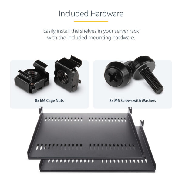 StarTech.com CABSHELF116V2PK rack accessory Rack shelf