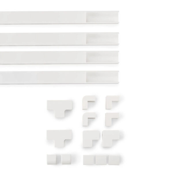 Hama 00221017 cable organizer Universal Cable duct White 4 pc(s)