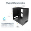 StarTech.com Wall-Mount Server Rack with Built-in Shelf - Solid Steel - 8U