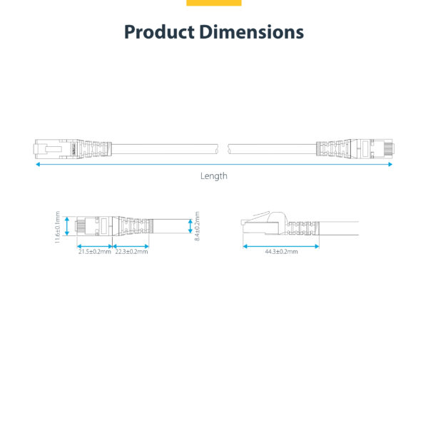 StarTech.com 15m White CAT8 Ethernet Cable, Snagless RJ45, 25G/40G, 2000MHz, 100W PoE++, S/FTP, 26AWG Pure Bare Copper Wire, LSZH, Shielded Network Patch Cord w/Strain Reliefs, Individually Tested
