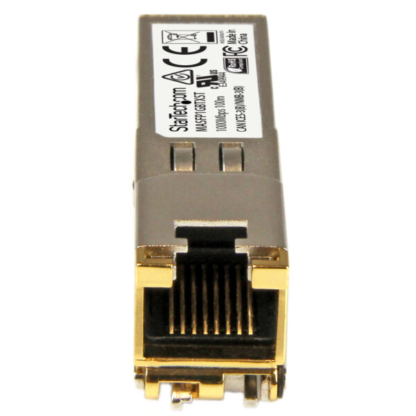 35517906_1928137958.jpg StarTech.com Cisco Meraki MA-SFP-1GB-TX Compatible SFP Module - 1000BASE-T - SFP to RJ45 Cat6/Cat5e - 10/100/1000 Mbps - RJ-45 100m - Cisco Meraki MS225, MX400, MS250
