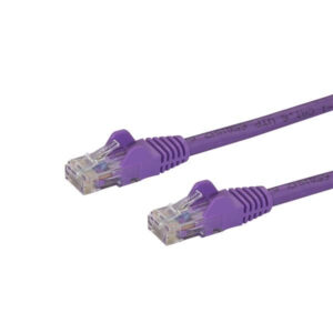 35597769_0359552166.jpg StarTech.com 1m CAT6 Ethernet Cable - Purple CAT 6 Gigabit Ethernet Wire -250MHz 100W PoE RJ45 UTP Network/Patch Cord Snagless w/Strain Relief Individually Tested