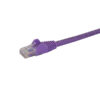 StarTech.com 1m CAT6 Ethernet Cable - Purple CAT 6 Gigabit Ethernet Wire -250MHz 100W PoE RJ45 UTP Network/Patch Cord Snagless w/Strain Relief Individually Tested