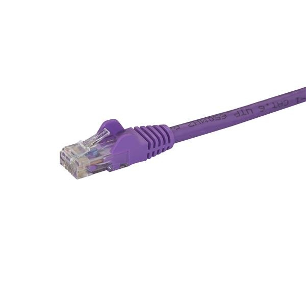 StarTech.com 1m CAT6 Ethernet Cable - Purple CAT 6 Gigabit Ethernet Wire -250MHz 100W PoE RJ45 UTP Network/Patch Cord Snagless w/Strain Relief Individually Tested