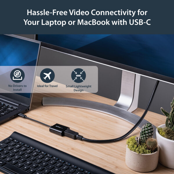 35998983_0087587833.jpg StarTech.com USB C to DisplayPort Adapter - 4K 60Hz/8K 30Hz - USB Type-C to DP 1.4 HBR2 Adapter Dongle - Compact USB-C (DP Alt Mode) Monitor Video Converter - Thunderbolt 3 Compatible