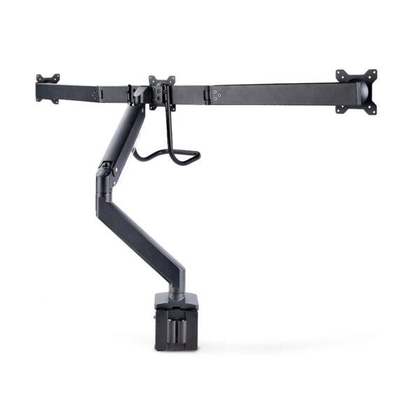 362e412aed37b01495ee48c63255e390632b3972.jpg StarTech.com Crossbar Triple Monitor Desk Mount For Up To Three 27in Screens, VESA 75x75/100x100, Tool-Less Arm Adjustments, C-Clamp/Grommet, Spring-Assisted Arm