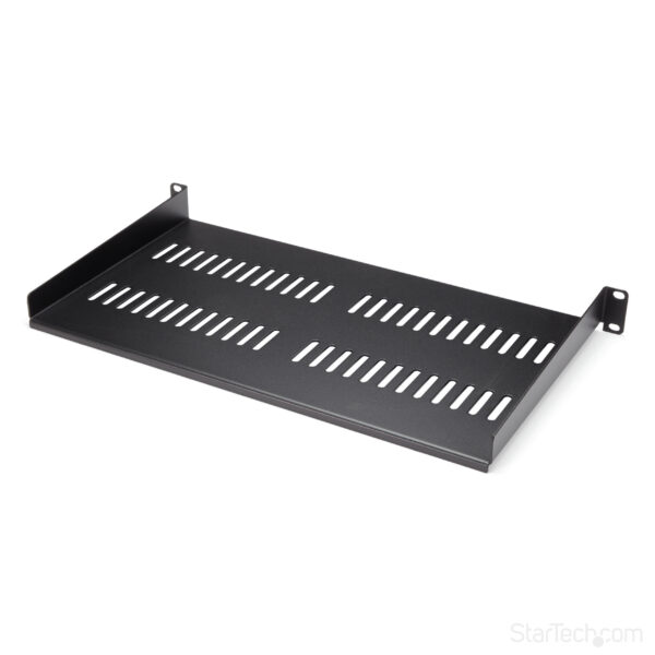 36687189_5725284628.jpg StarTech.com 1U Server Rack Shelf - Universal Vented Rack Mount Cantilever Tray for 19" Network Equipment Rack & Cabinet - Heavy Duty Steel - Weight Capacity 44lb/20kg - 10" Deep Shelf, Black