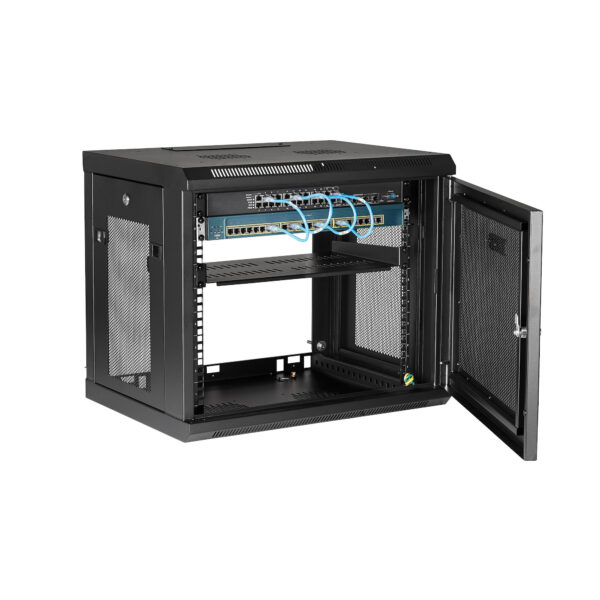 37260479_0052973884.jpg StarTech.com 2-Post 9U Wall Mount Network Cabinet with 1U Shelf, 19" Wall-Mounted Server Rack for Data / Networking / AV / Electronics / Computer Equipment, Small Vented Rack Enclosure
