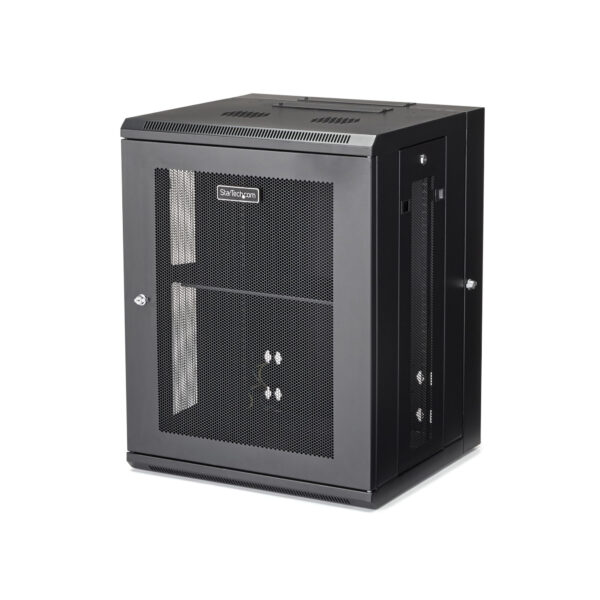 37605065_2108787415.jpg StarTech.com 4-Post 15U Wall Mount Network Cabinet with 1U Shelf, 19" Hinged Wall-Mounted Server Rack for Data / AV / Electronics / Computer Equipment, Flexible Vented Rack Enclosure