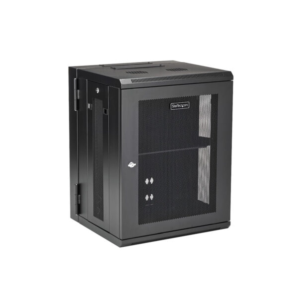 37605065_2397143925.jpg StarTech.com 4-Post 15U Wall Mount Network Cabinet with 1U Shelf, 19" Hinged Wall-Mounted Server Rack for Data / AV / Electronics / Computer Equipment, Flexible Vented Rack Enclosure