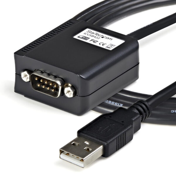 3849601_3693316814.jpg StarTech.com 6ft (1.8m) 1-Port Professional RS422/485 USB Serial Cable Adapter with COM Retention, USB to RS422 Adapter - TAA