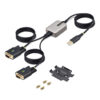 38af6626b2c0f892682c20250cf645f5.jpg StarTech.com 13ft (4m) 2-Port USB to Serial Adapter Cable, Interchangeable DB9 Screws/Nuts, COM Retention, USB-A to DB9 RS232, FTDI, Level-4 ESD Protection, Windows/macOS/ChromeOS/Linux - Rugged TPE Construction