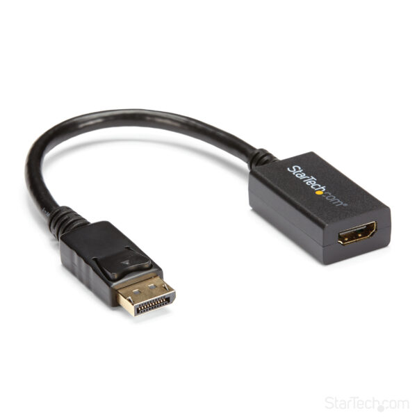 StarTech.com DisplayPort to HDMI Adapter - DP 1.2 to HDMI Video Converter 1080p - DP to HDMI Monitor/TV/Display Cable Adapter Dongle - Passive DP to HDMI Adapter - Latching DP Connector