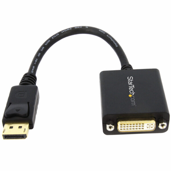 3993092_1995906881.jpg StarTech.com DisplayPort to DVI Adapter - DisplayPort to DVI-D Adapter Video Converter 1080p - DP 1.2 to DVI Monitor/Display Cable Adapter Dongle - DP to DVI Adapter - Latching DP Connector