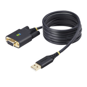 39ea9a4f03a1d26d78db89f0fb3edcce9a00fa43.jpg StarTech.com 6.6ft (2m) USB to Null Modem Serial Adapter Cable, COM Retention, FTDI, USB-A to DB9 RS232, Interchangeable DB9 Screws/Nuts, Windows/macOS/Linux