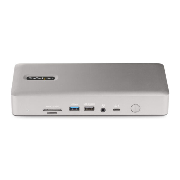 3e78e65fd24a232f86a79731235f5e5e.jpg StarTech.com Universal USB4 & Thunderbolt 4 Docking Station, Quad Display on Windows, Dual Display on MacBook, HDMI DP Dock with 98W Laptop Charging