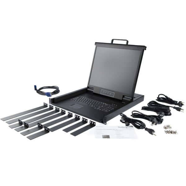 42895201_0285228923.jpg StarTech.com Rackmount KVM Console - Single Port VGA KVM with 19" LCD Monitor for Server Rack - Fully Featured Universal 1U LCD KVM Drawer w/Cables & Hardware - USB Support - 50,000 MTBF