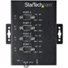 StarTech.com 4 Port Serial Hub USB to RS232/RS485/RS422 Adapter - Industrial USB 2.0 to DB9 Serial Converter Hub - IP30 Rated - Din Rail Mountable Metal Serial Hub - 15kV ESD Protection