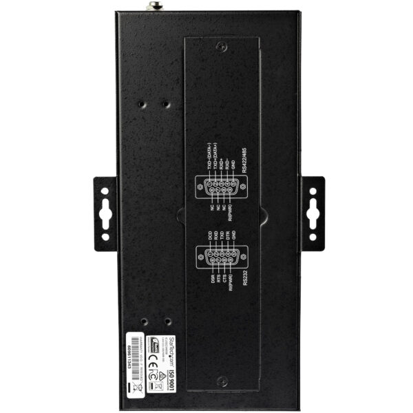 StarTech.com 8 Port Serial Hub USB to RS232/RS485/RS422 Adapter - Industrial USB 2.0 to DB9 Serial Converter Hub - IP30 Rated - Din Rail Mountable Metal Serial Hub - 15kV ESD Protection