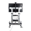 449a89daaa3b5896675113518147d6414f91e838.jpg StarTech.com Rolling TV Cart/Stand On Wheels For 60-100inch Flat Screens Up To 220lb (100kg), Height Adjustment via Hand Crank, Mobile/Portable Trolley Mount