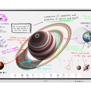 Samsung WM75B interactive whiteboard 190.5 cm (75") 3840 x 2160 pixels Touchscreen Grey, White