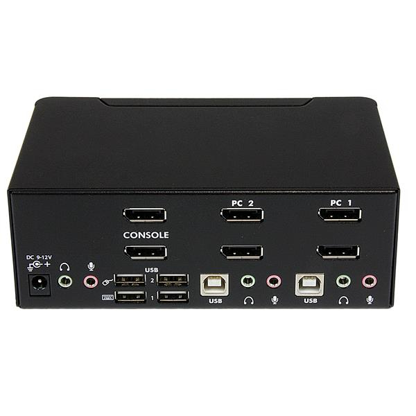 4807500_2392470911.jpg StarTech.com 2 Port Dual DisplayPort USB KVM Switch with Audio & USB 2.0 Hub