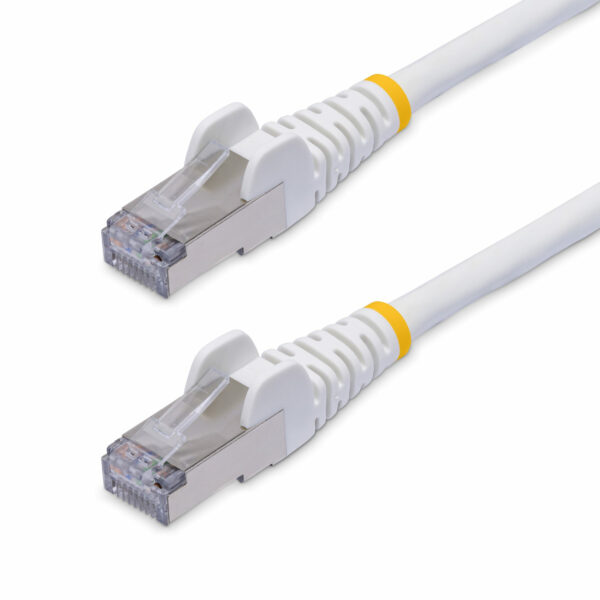 StarTech.com 15m White CAT8 Ethernet Cable, Snagless RJ45, 25G/40G, 2000MHz, 100W PoE++, S/FTP, 26AWG Pure Bare Copper Wire, LSZH, Shielded Network Patch Cord w/Strain Reliefs, Individually Tested
