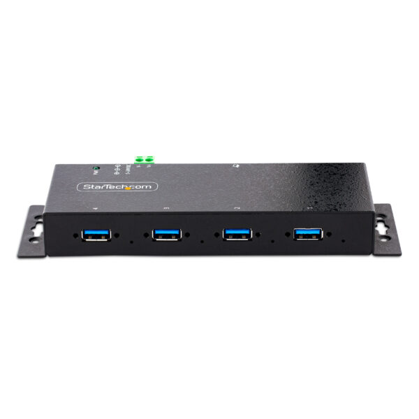 4c30f7bb4e7a7bea3ed692e76e4289d175cd2e6b.jpg StarTech.com 4-Port Industrial USB 3.0 Hub with ESD Protection~4-Port USB 3.0 Hub - 5Gbps - Metal Industrial USB-A Hub - Wall or Desk Mountable USB Data Hub - TAA Compliant USB Expander Hub