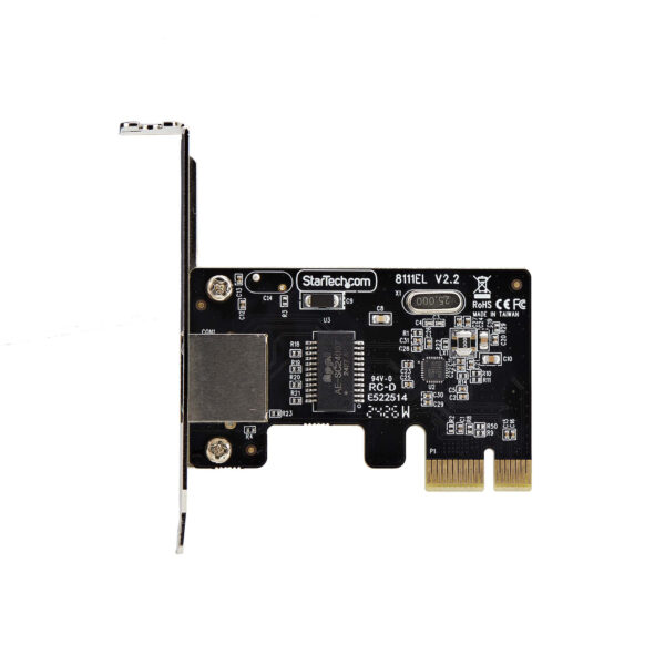 4dc1a1060877bd11a243c7e3b5c39a57e73ab5f8.jpg StarTech.com 1-Port Gigabit PCIe Network Adapter Card, Low-Profile NIC, 10/100/1000Mbps PCI Express LAN Card, Realtek RTL8111H, Windows and Linux, TAA Compliant